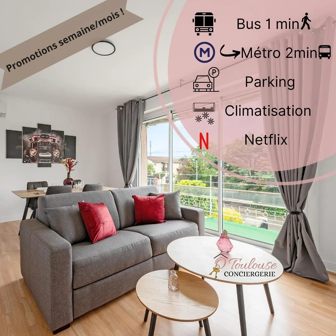 Апартаменты L'Elegance Urbaine-Clim-Parking Gratuit Dans Rue Тулуза